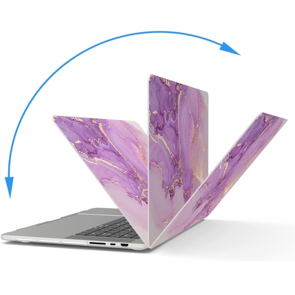 MacBook Pro 14in Purple Quicksand Case - Picture 2 of 9